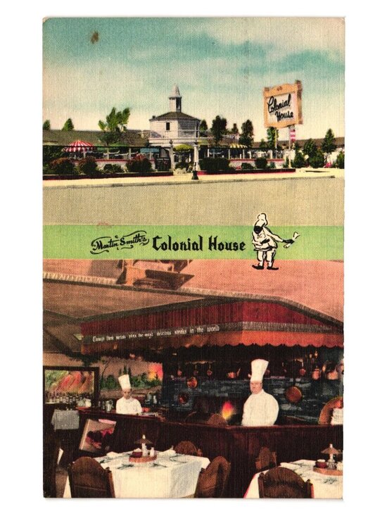 Martin Smiths Other - Martin Smiths Colonial House Oxnard California Vintage Linen Postcard Restaurant